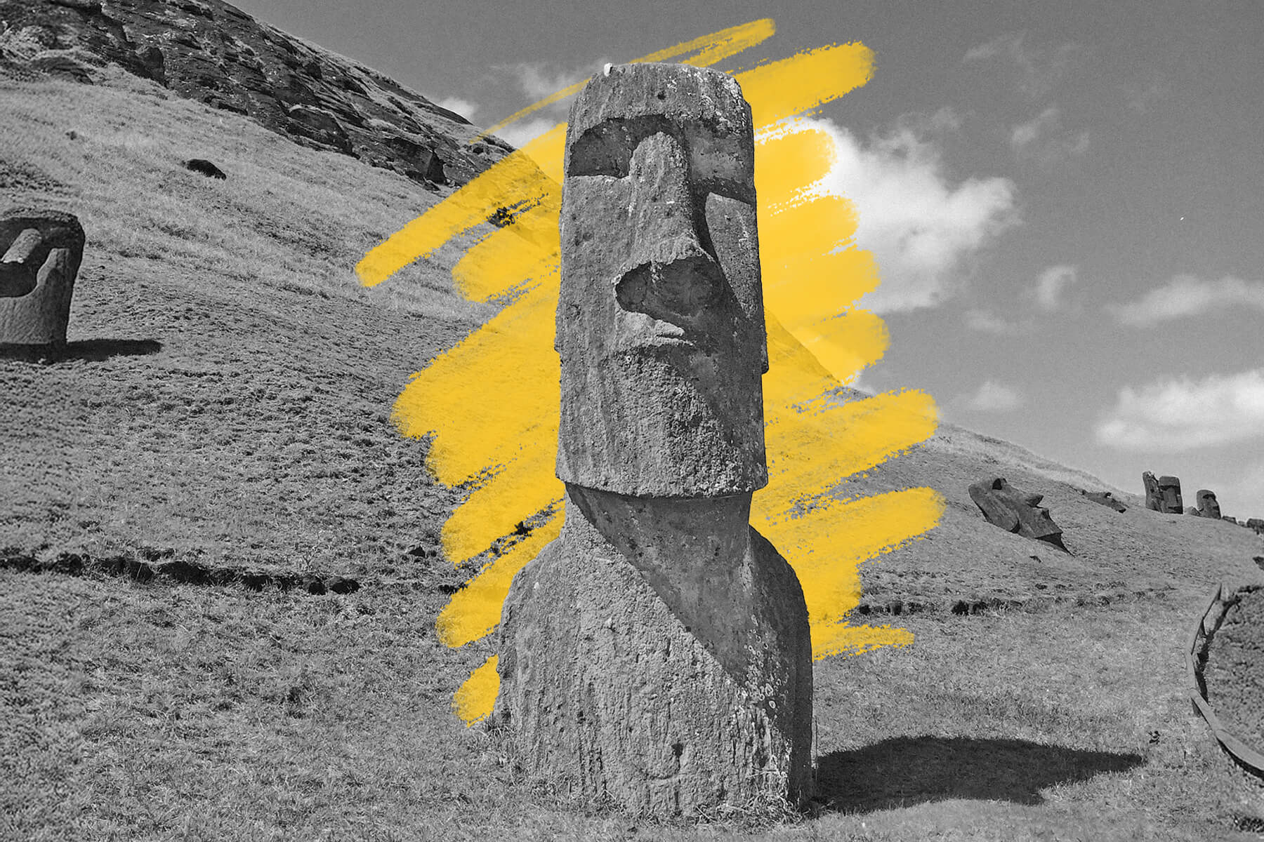 Moai head on Easter Island