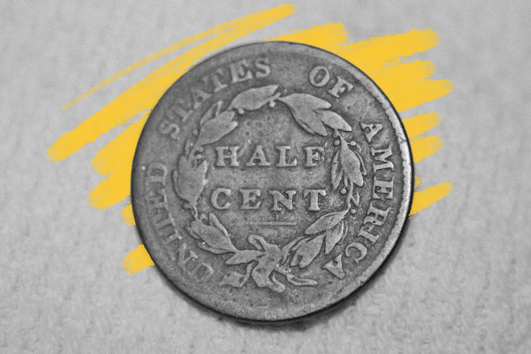 Back of an 1826 U.S. half-cent