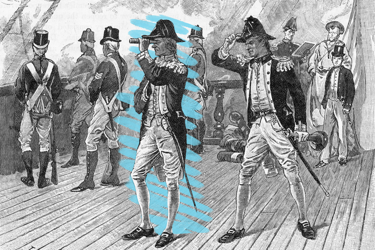 Horatio Nelson aboard the HMS Elephant