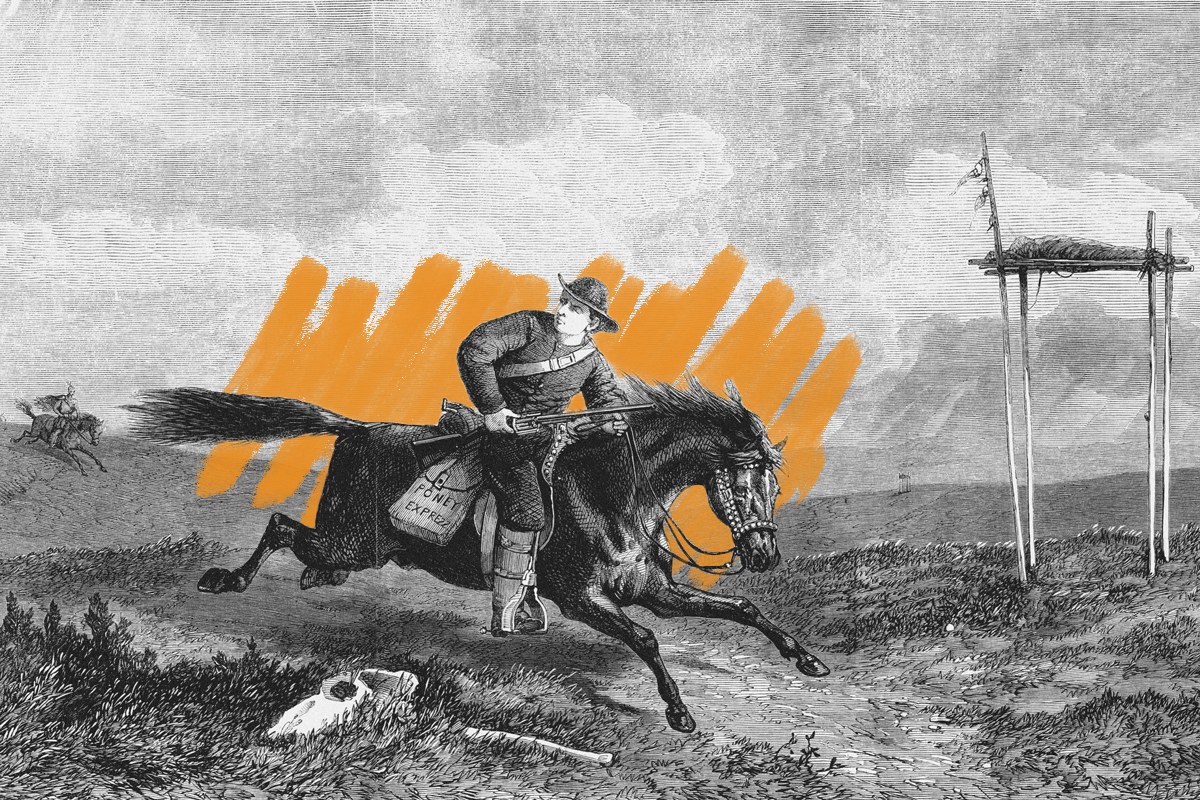 Pony Express rider, 1861