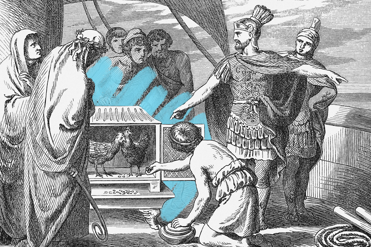 Roman politician with a sacred chicken