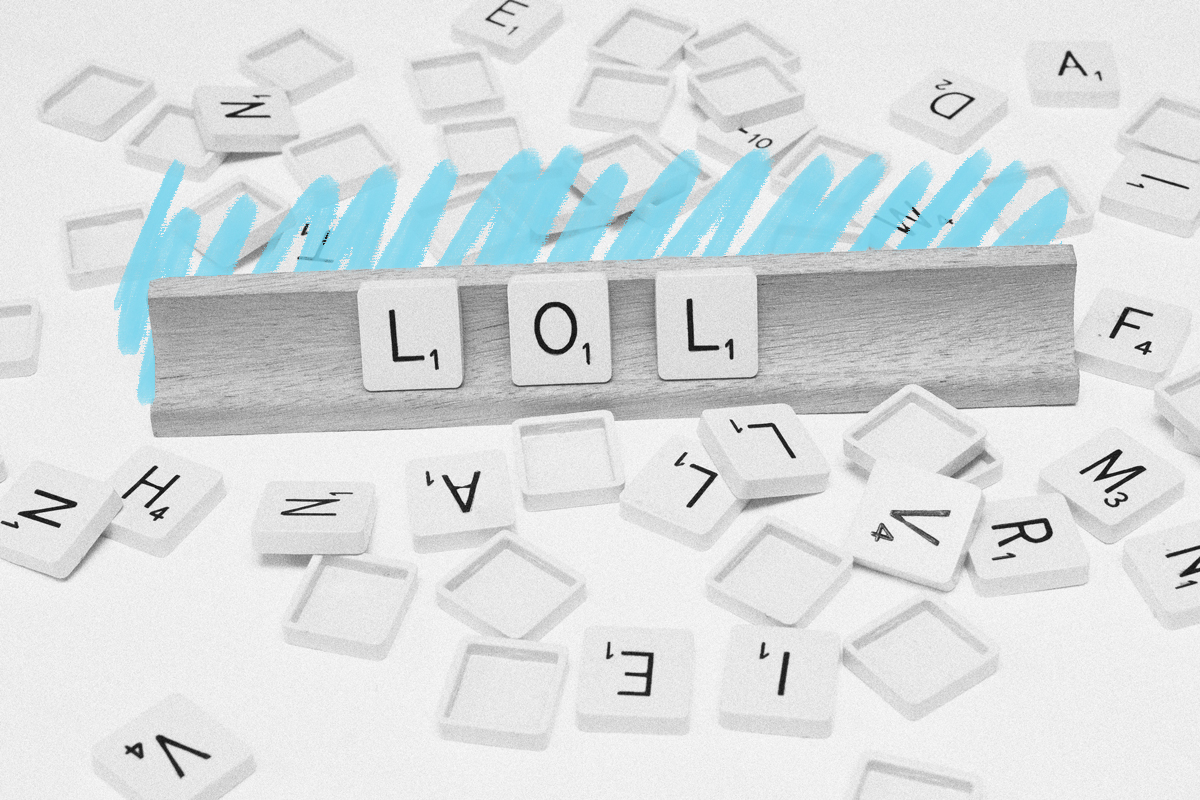 "LOL" written in scrabble tiles