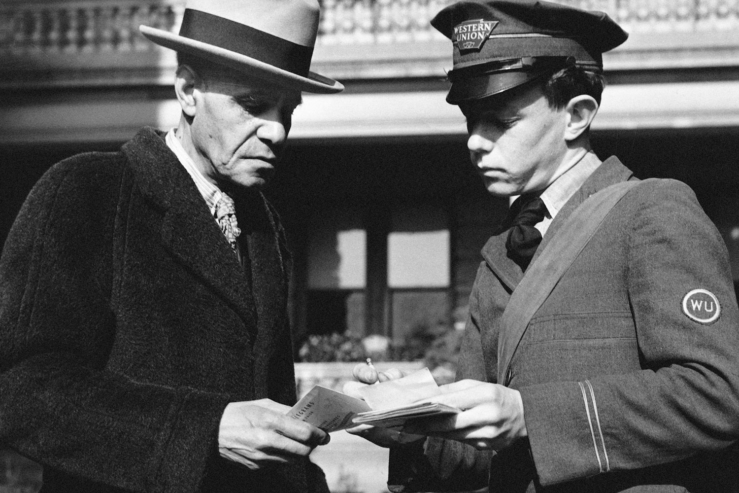 Delivering a telegram