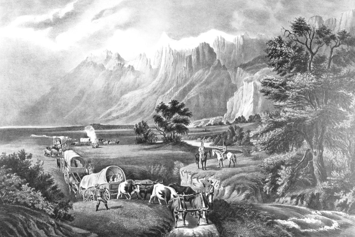 Painting of Rocky Mountains