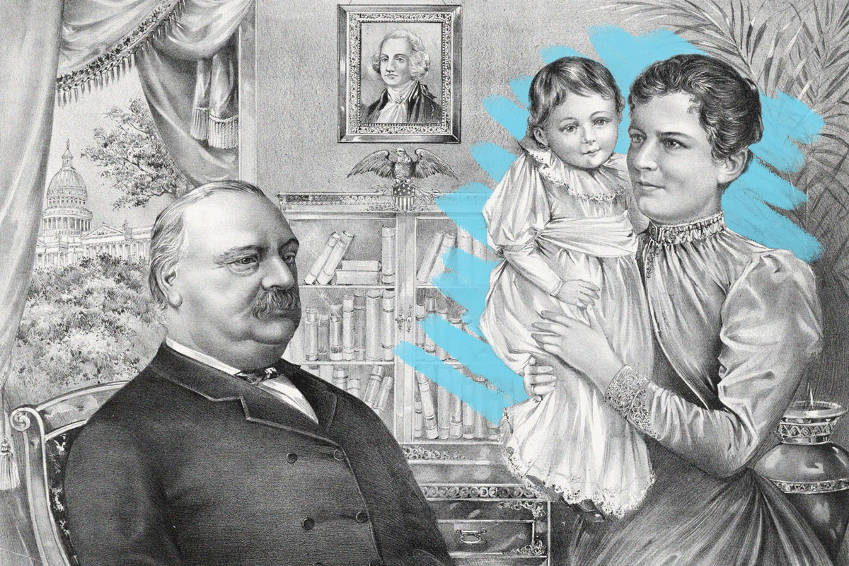 Grover Cleveland with his daughter Ruth