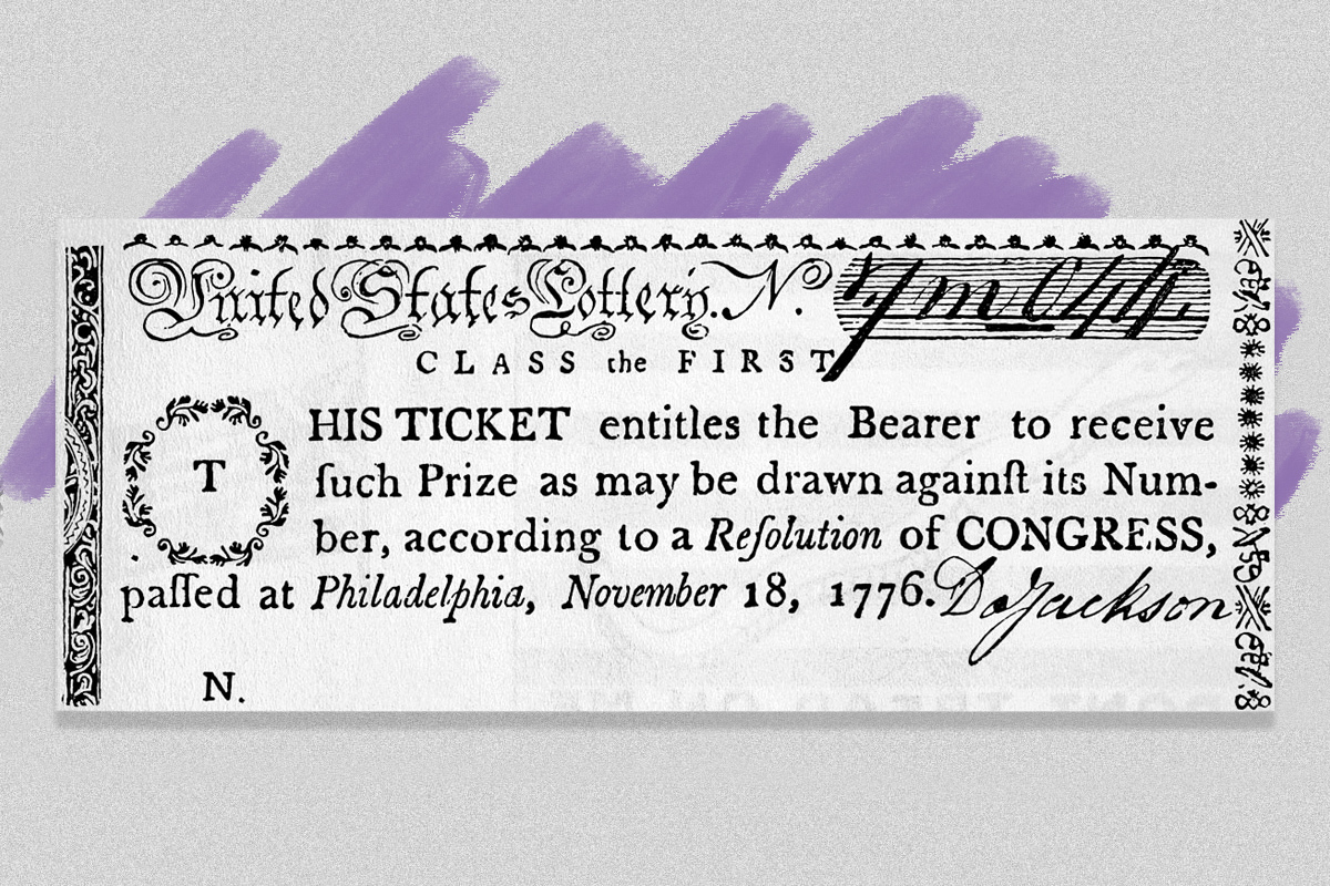 United States lottery ticket, 1776