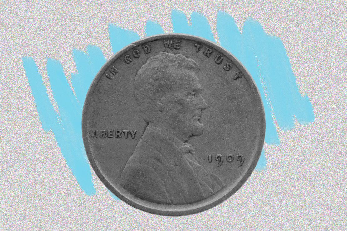 Lincoln 1 cent coin, 1909