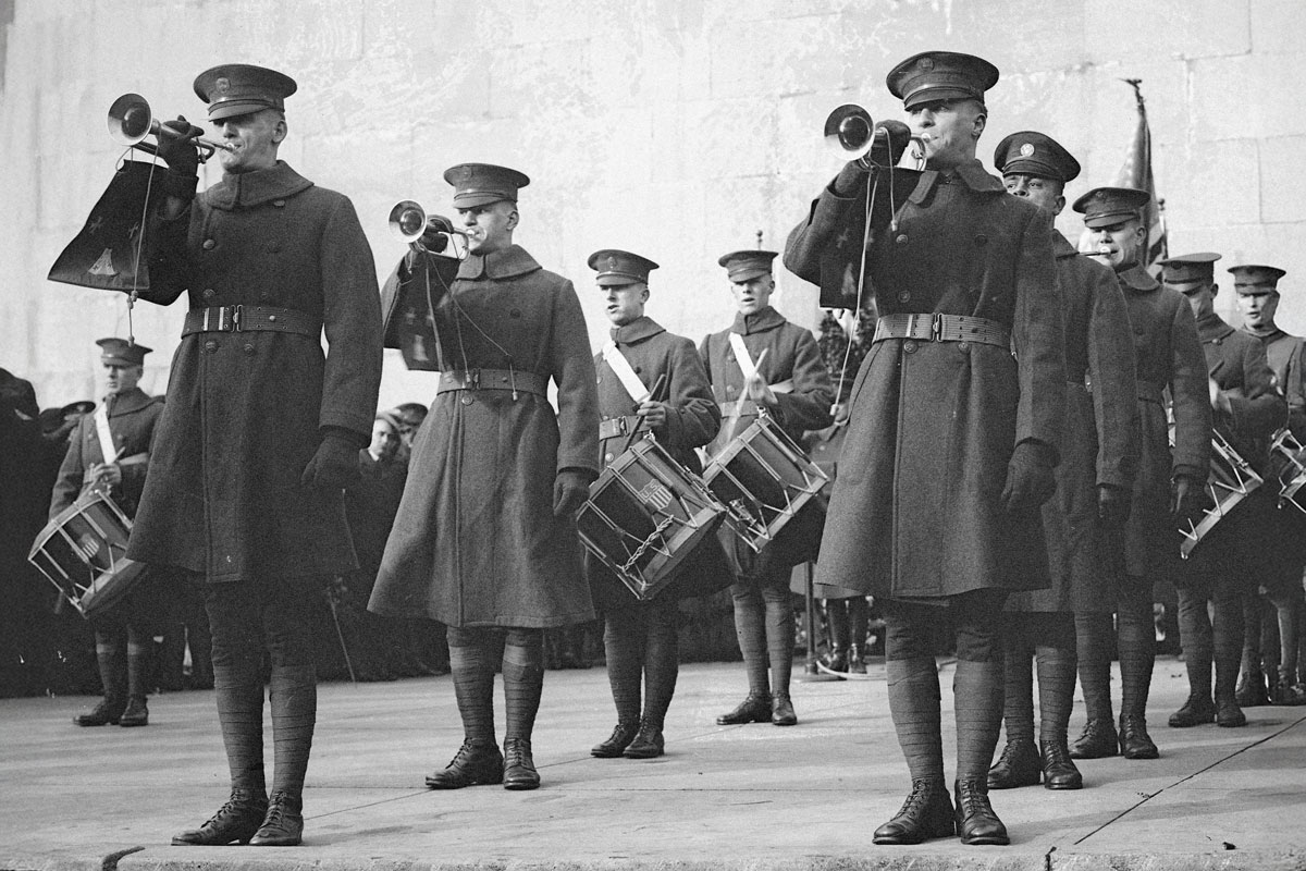 Military bugle ensemble, 1920s