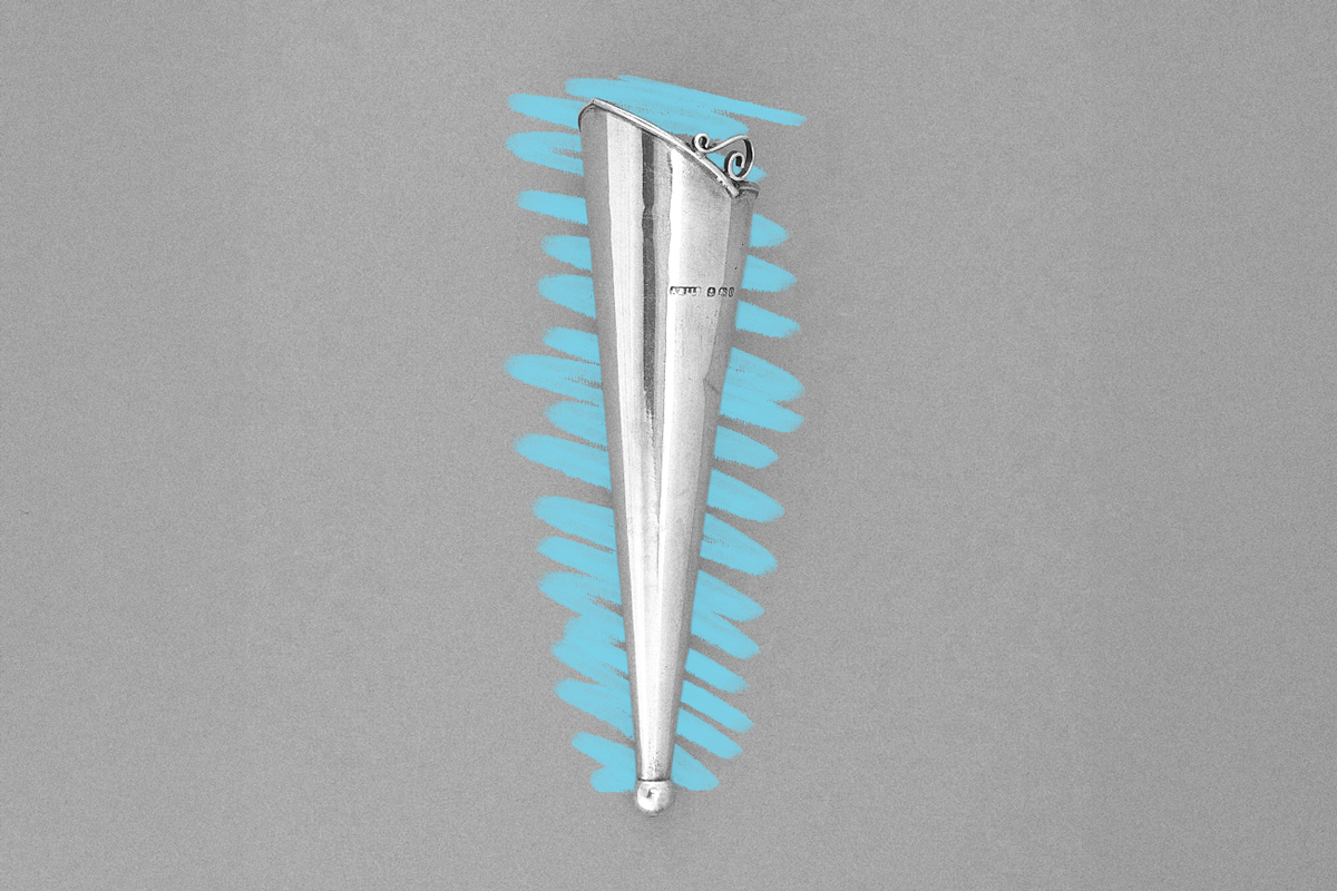 Sterling silver auto vase