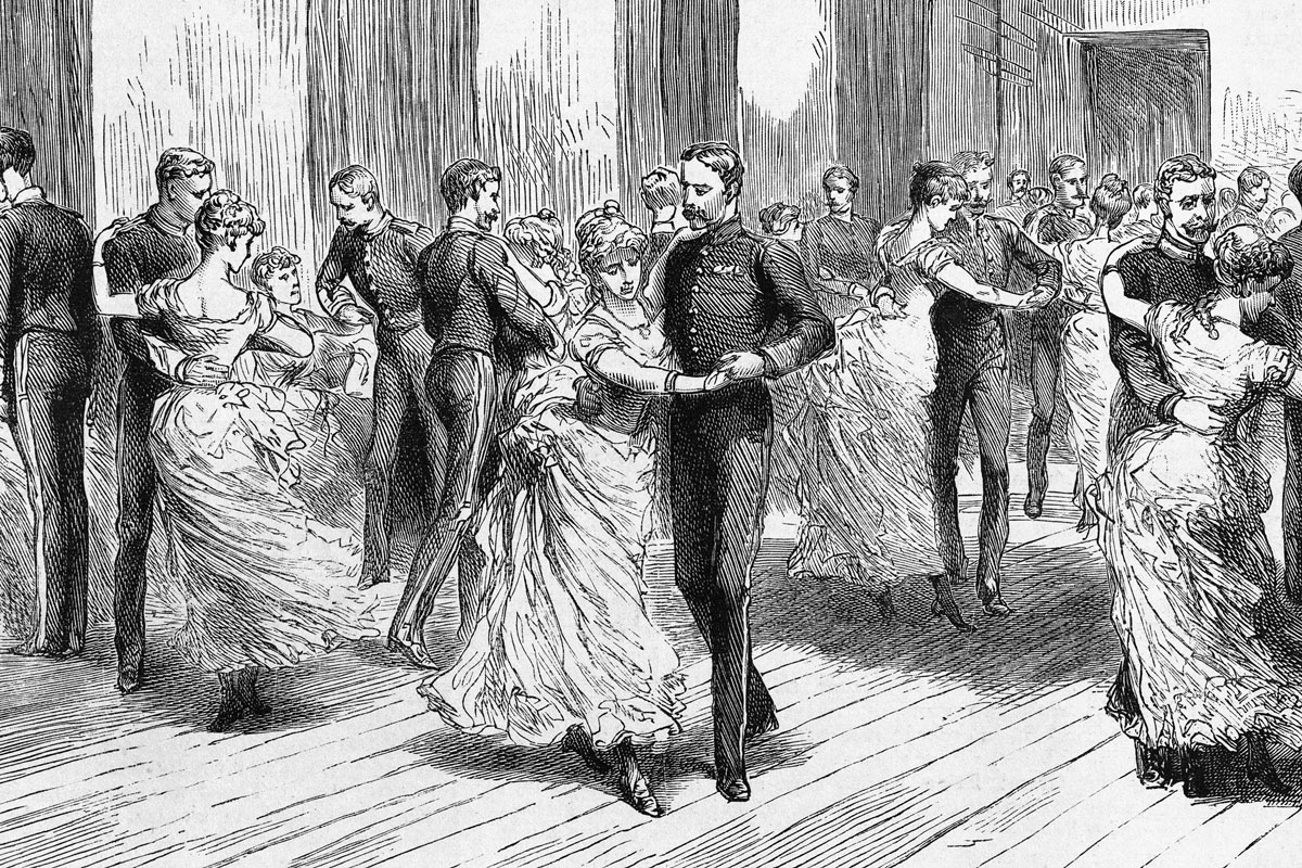 Dancing the quadrille, 1888
