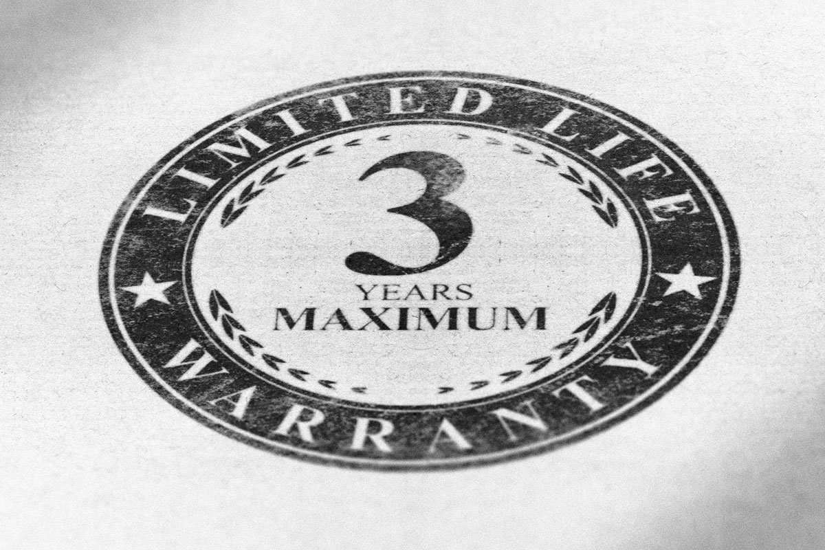 Limited warranty stamp