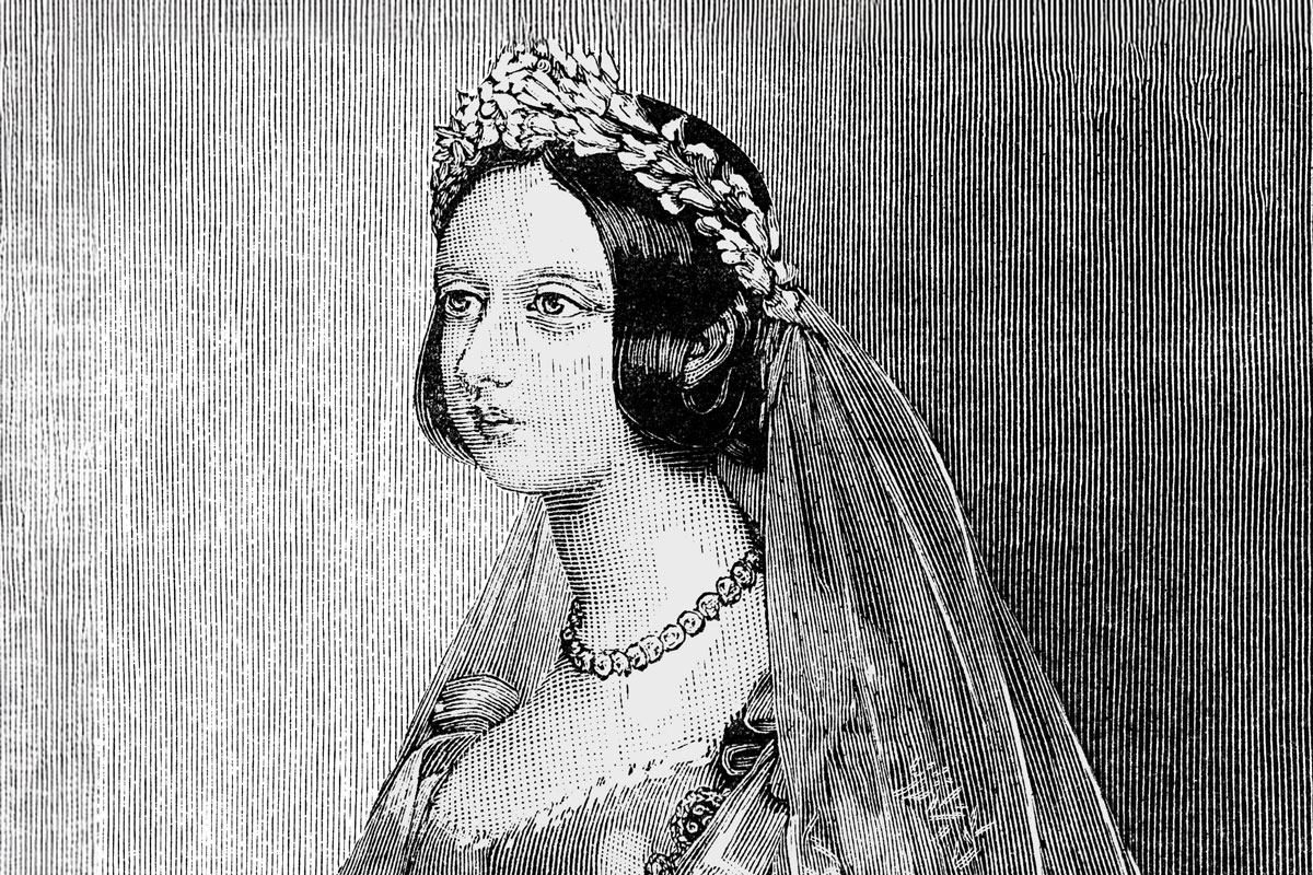 Queen Victoria on wedding day, 1840