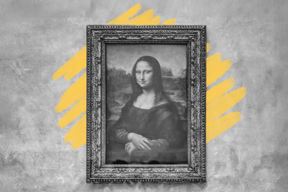 The "Mona Lisa" at the Louvre