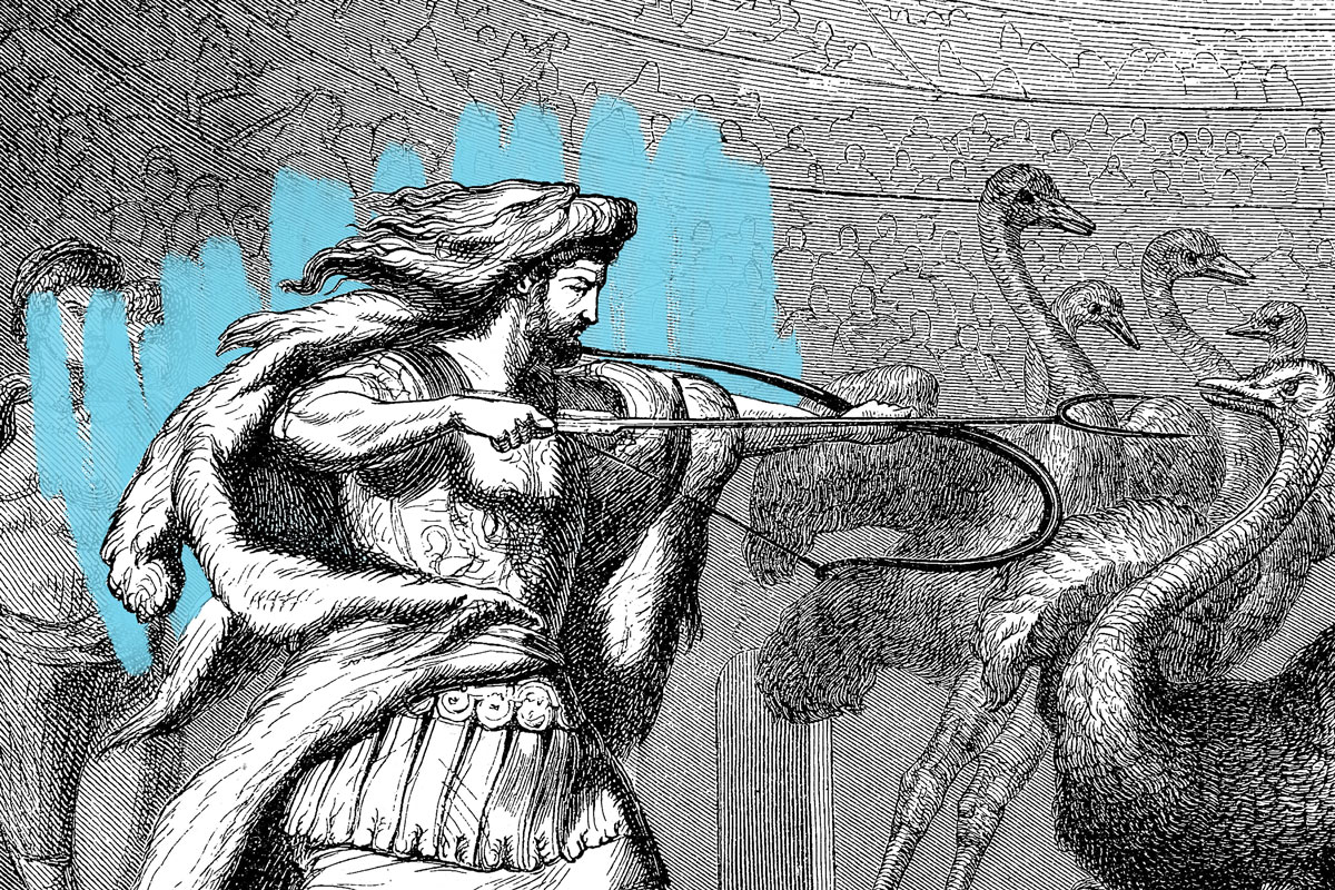 Commodus fighting as a gladiator