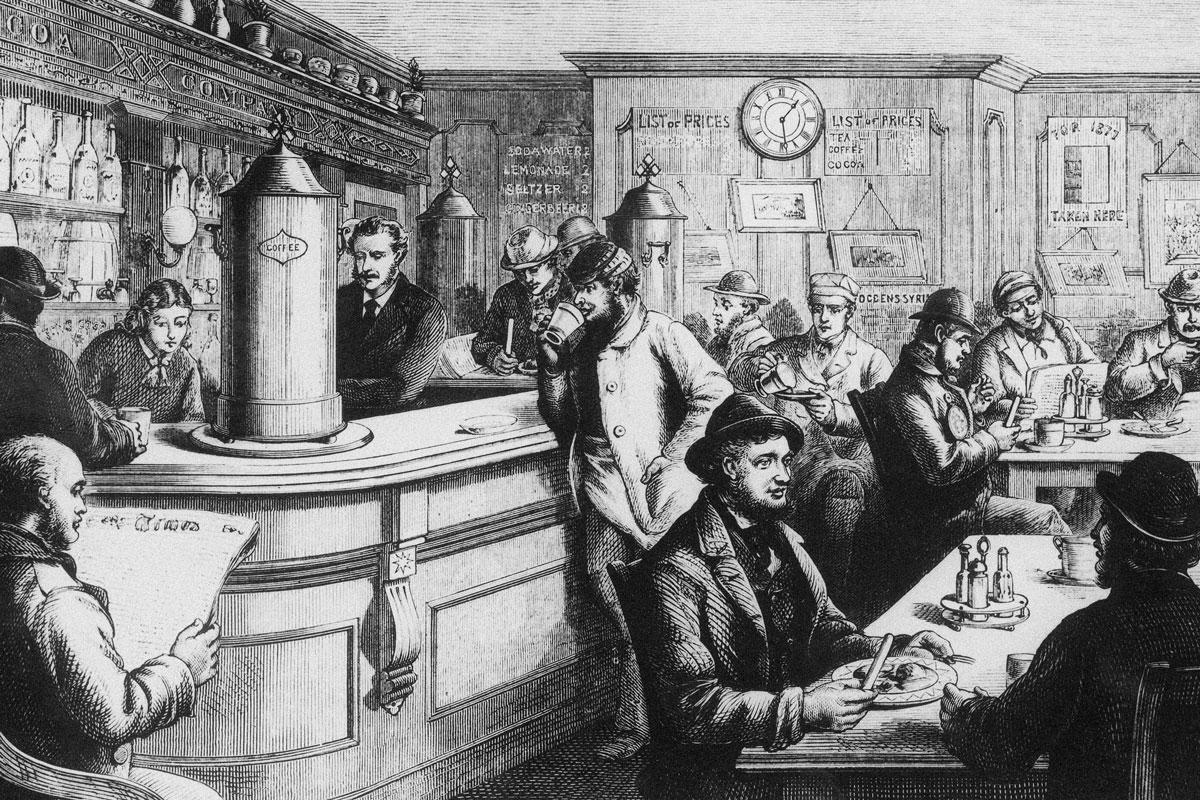 19th-century London coffee house