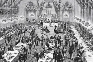 Grand banquet, 14th century