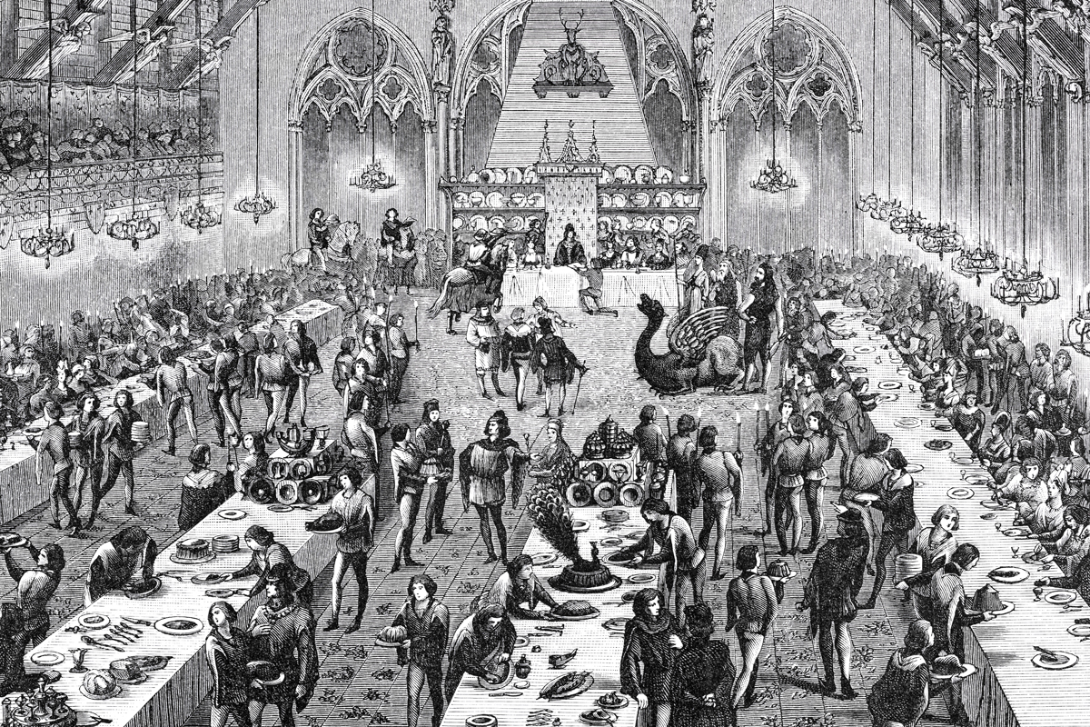 Grand banquet, 14th century