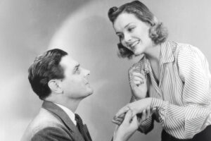 A man proposing, circa 1945