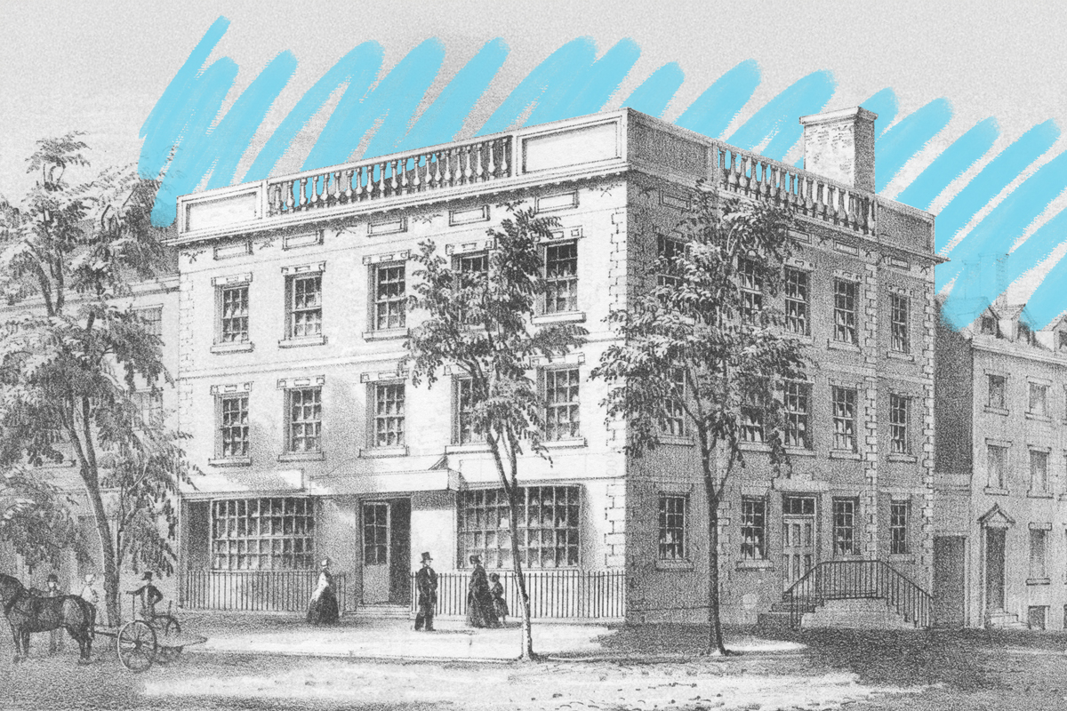 Engraving of the Samuel Osgood House